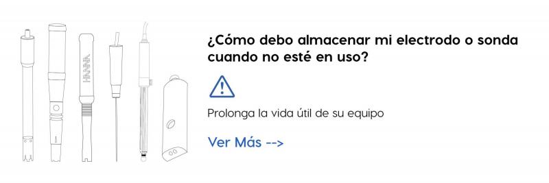 ¿Cómo debo almacenar mi electrodo o sonda cuando no esté en uso?