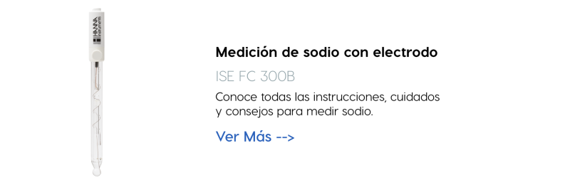 Medición de sodio con el electrodo ISE FC 300B