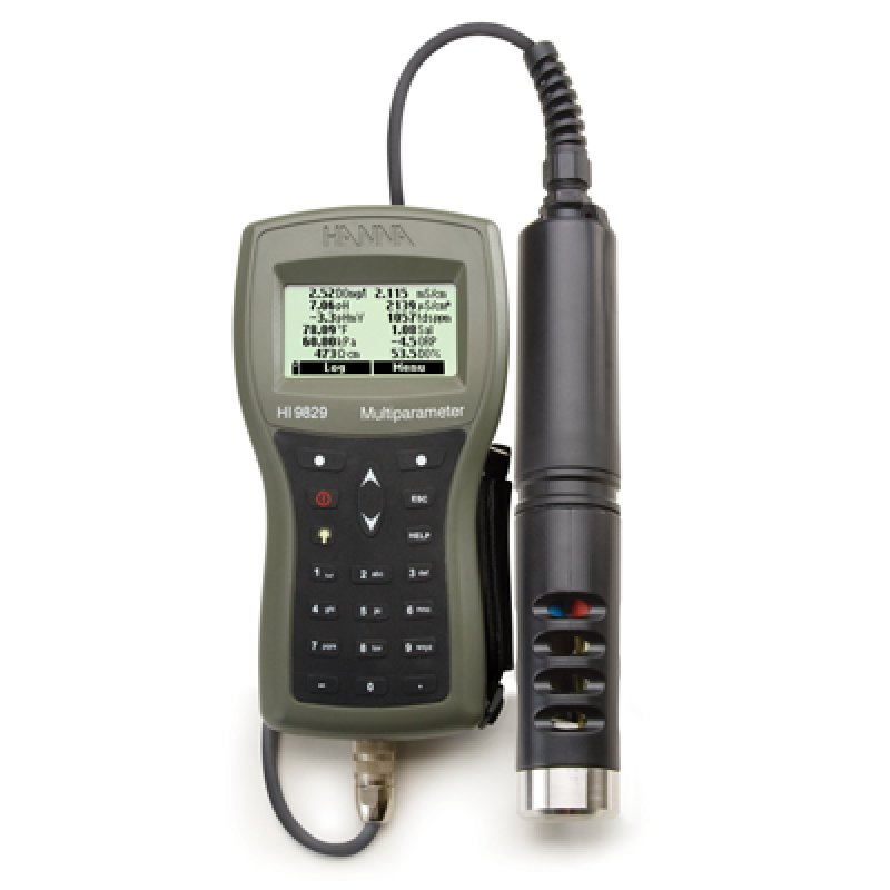 HI 9829 Medidor Multiparámetro Impermeable para pH / ISE / CE / OD /  Turbidez con Opción de GPS
